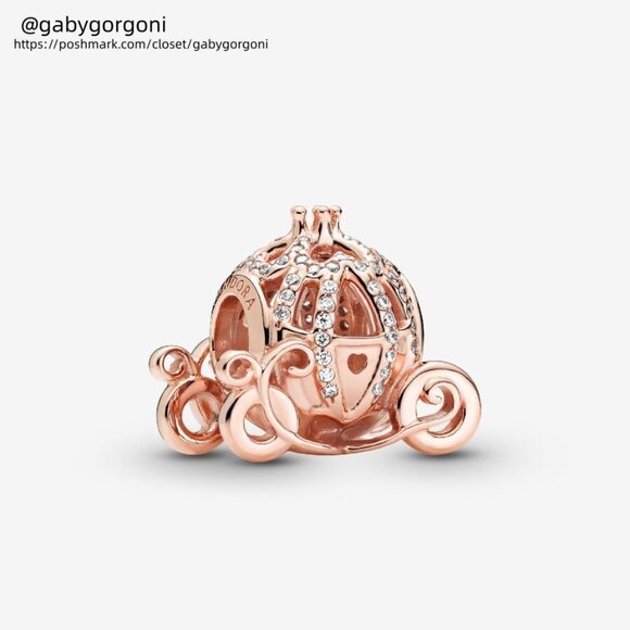 Pandora Disney Cinderella Sparkling Carriage Charm|Pendant - Picture 1 of 2